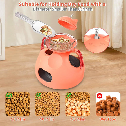 4-in-1 Interactive Cat Toy for Indoor Cats, Modular Design with Cat Treats Puzzle Slow Feeder, Teaser Wand, Ball Maze