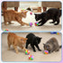 Qulkws 40 1.7" Pcs Soft Plush Cat Ball Toy Kitty Yarn Puffs Rainbow Pom Pom Cat Toy Balls Small Plush Soft Balls Fuzzy