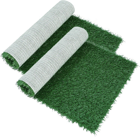 18 14 Inches 2 Pack, GLOBREEN Puppy Artificial Grass Pee Pad for Dogs Potty Training - x Replacement Pet Fake Grass Mat