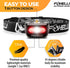 Foxelli LED Headlamp Flashlight for Adults & Kids, Running, Camping, Hiking Head Lamp with White & Red Light, Lightweight Waterproof Headlight with Comfortable Headband, 3 AAA Batteries Included by Foxelli