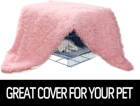 LOCHAS Luxury Fluffy Dog Blanket, Extra Soft Warm Sherpa Fleece Pet Blankets for Dogs Cats, Plush Faux Fur Throw