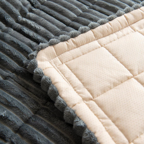 LiveGo Fuzzy Couch Covers for Pets, Garden Chic Cotton Protective Couch Cover for Dogs, Dark Gray, 45x45 cm/17.7x17.7 in