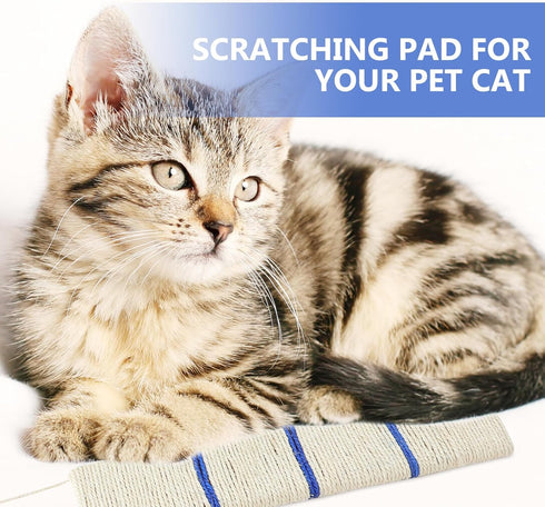 POPETPOP Cat Scratcher Mat - 1pc Sisal Cat Scratching Pad, Cardboard Double Sided Cat Plaything