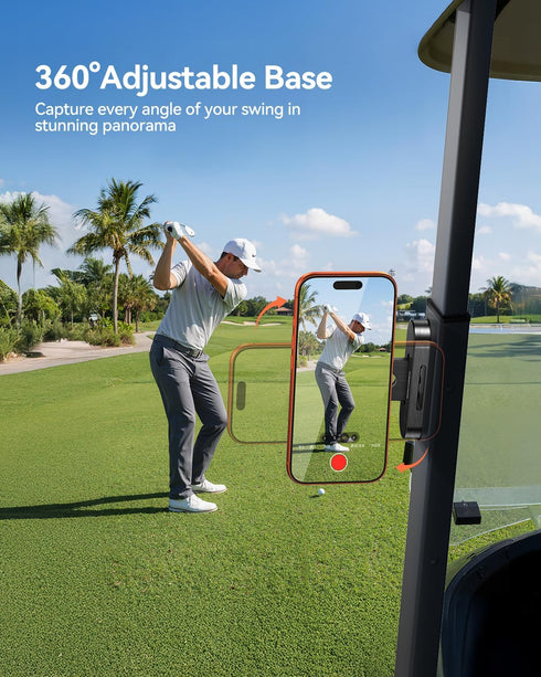 Rocoren 17-12, Magnetic Golf Cart Phone Holder, Phone Mount Compatible with MagSafe iPhone Golf Cart Accessories