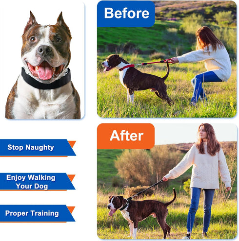 Supet Dog Prong Collar - Adjustable Dog Choke Collar with Quick Release Buckle for Small Medium Large Dogs