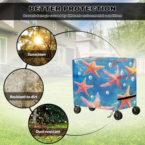 80-100 Outdoor Cooler Covers Waterproof Heavy Duty Ice Chest Cover Fits for Most Quart Rolling Cooler Cart