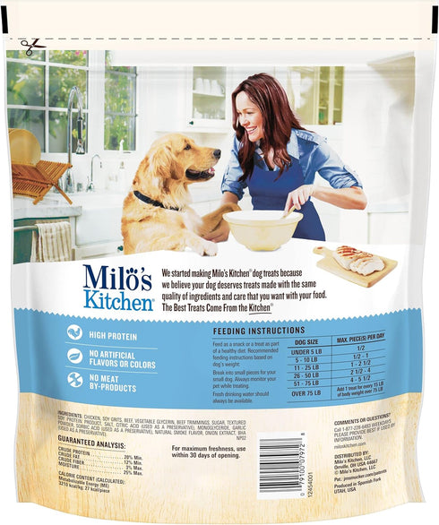 Milo's Kitchen Homestyle Dog Treats - Chicken Meatballs, 28 Ounce - High Protein, No Artificial Flavors