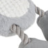 goDog Multi Tugs Rabbit Dog Toy, Plush & Rope with Chew Guard Technology - Small, Gray