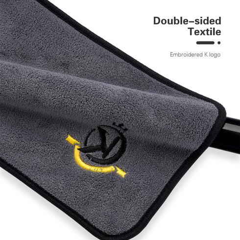 KONLLEN Billiards Cue Towel, 100% Cotton Black 8-Ball Pool Cue Cleaning Set with Maintenance Accessories