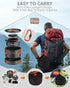 HOMGEN Camping Cooking Set - Lightweight Aluminium Pots and Pans Kit for 2-3 People, Perfect for Camping, Picnic, Hiking