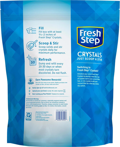 Fresh Step Crystals Premium Cat Litter - Scented, 16 lbs total (2 Pack of 8lb Bags) (Package May Vary)