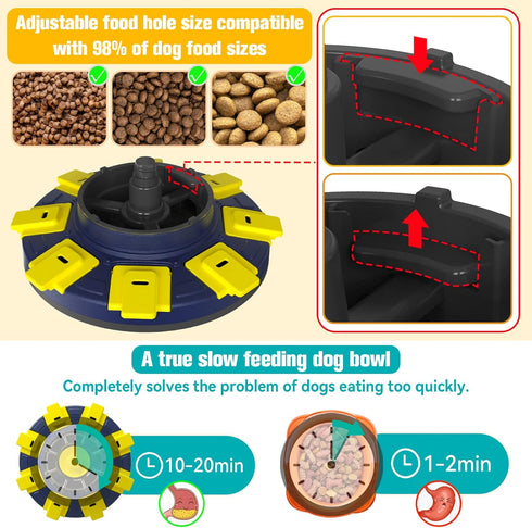 Dog Treat Puzzle Feeder Toys, Interactive Enrichment Slow Feeder for Large Medium Small Dogs, Puppy Boredom Buster