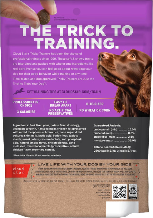 Cloud Star Tricky Trainers Soft & Chewy Dog Training Treats, 14 oz. Bag, Liver Flavor
