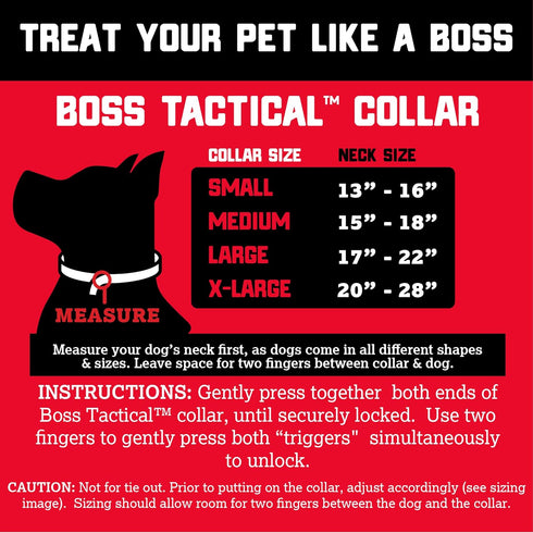 Boss Dog Tactical Collar (Small, Red, White & Blue Camo)