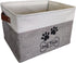 Dog Toy Basket | Collapsible Toy Box with Handles | Foldable Dog Toy Bin for Pet Accessories