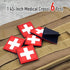 6 Medical Cross Patch, POWNEW Tactical First Aid Med Patches Perfect for IFAK Trauma Pouch, EMT, EMS, EDC Bag - Pcs