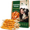 Dog Rawhide Sticks Wrapped with Chicken - Grain Free Chew Treats, Human Grade Dried Snacks in Bulk for Training
