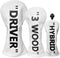 Golf Club Headcover - Premium PU Leather Driver Fairway Wood Hybrid Headcover, White with Black Golf Accessory