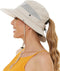 Sun Hat for Women with Ponytail Hole, UPF50+ Waterproof Beach Bucket Safari Hiking Hat