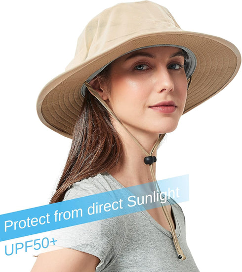 Head Net Hat - Safari Sun Bucket Hat with Netting for Men/Women