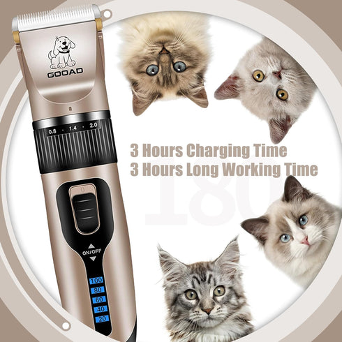 Trimmer, Trimmer Cat Clippers for Matted Hair, Cat Grooming Kit, Cordless Cat Shaver for Long Hair, Low Noise Paw Cat