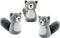 Outward Hound Squeakin' Racoon Hide A Puzzle Plush Replacement Dog Toys - 3 Pack