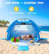 Dsquu Baby Beach Tent Solar Cooling Fan, Anti-UV Toddler Beach Tent Sun Shelter Portable Travel Fan Beach Shade Tent