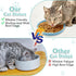Silicone Cat Bowl Set of 2, Shallow Cat Food Dish, 7in Wide Plates for Whisker Fatigue Relief