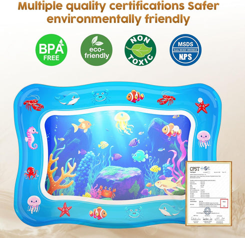 Catpick joy 0.7mm Cat Water Mat - Interactive Cat Toys Upgraded Thickened PVC Cooling & Heating Water Bed with Floating