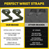 Heavy Duty Wrist Wraps & Lifting Straps - 21" Wrist Wraps & 24" Straps for Weightlifting with Silicone Grip