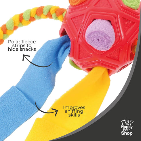 Snuffle Rope - Interactive Dog Ball and Puzzles for Smart Dogs, Dog Balls for Large Dogs
