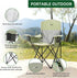 XMT Portable Outdoor Folding Chair with Cup Holder & Cooler Bag - Breathable Mesh, Wide Armrests, Ergonomic Design