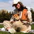 AGH Dog Water Bottle - 32oz Portable Bottle with Detachable Bowl, Stainless Steel for Travel, Orange