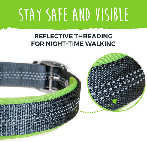 Mighty Paw Ultra Soft Dog Collar - Adjustable All-Metal Buckle for Large and Small Dogs, Neoprene Padding