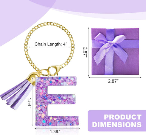 Letter Charm for Stanley Cup, 1 PCS Purple Tumbler Handle Accessories, Initial Charm for Girls Women