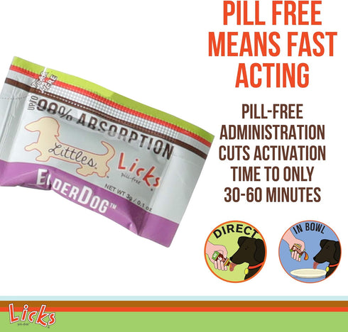 Licks Pill-Free ElderDog Small Breed Vitamins & Supplements for Joint and Immune Support