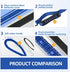 IOKHEIRA Adjustable Dog Leash for Large Dogs, 4-6 FT Strong Bungee Leash with Car Seatbelt, Blue