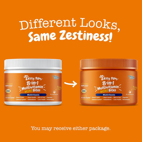 Zesty Paws Multivitamin Treats for Dogs, Glucosamine Chondroitin for Joint Support, 90ct Chicken Flavor
