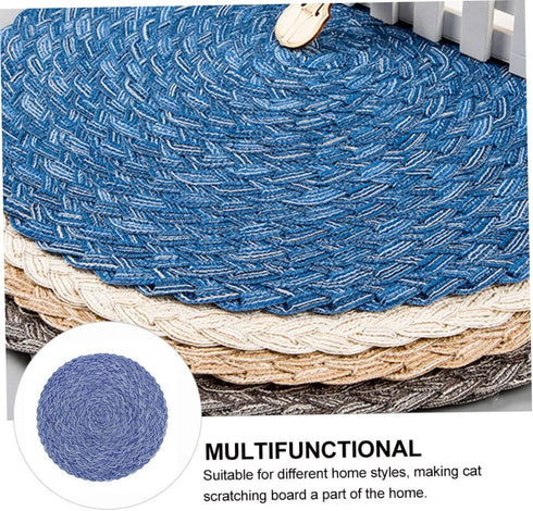 1pc BESPORTBLE Cat Scratching Pad Woven Pet Scratcher Play Mat Shape Comfortable Scratch-Resistant for Indoor Cats