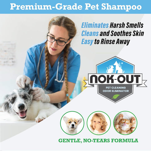Premium Grade Pet Shampoo for Dogs and Cats, 20 Ounce Bottle, 2-Pack - Veterinary Strength and Odor Eliminator Formula