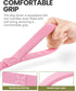 OutdoorMaster Bungee Dog Leash, Heavy Duty Dog Leash with Shock Absorption, 2 Padded Handles Training Leash, Improved Dog Safety and Comfort (Pink, 4FT)