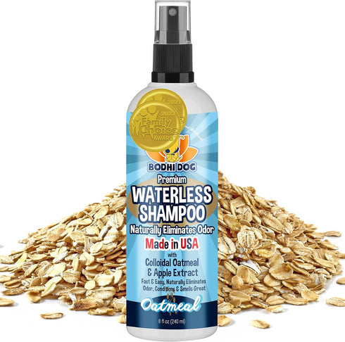 Bodhi Dog Waterless Shampoo, Natural Dry Shampoo for Dogs or Cats, Neutralizes Pet Odor, No Rinse Required (Oatmeal and