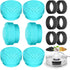 6 Packs Cat Fountain Filters & 6 Sponge Sets-Compatible with Cepheus 2.7L
