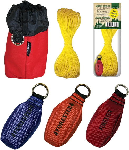 FORESTER Arborist Throw Line Kit with Storage Bag | Professional Tree Felling Equipment with Throw Bag, Rope, Weight