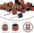 22 Pet Nail Grinder Replacement Kit with Grit Sanding Bands Pet Nail Smoother Dog Claw Care Black Grinding Drums Dog Nail Grinder Replacement Dog Claw Grooming Supplies (1/2 Inch 60 Grit and 100 Grit) by Leelosp