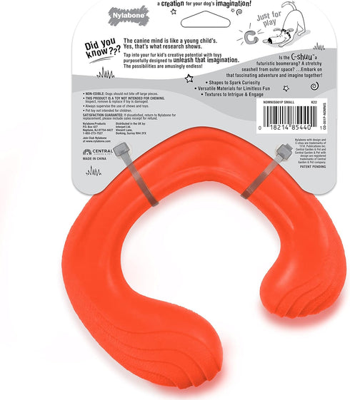 Nylabone C-Shuu Interactive Dog Toy for Small Dogs, Lightweight Squishy Chase Toy for Creative Play