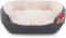 40 Winks Oval Sleepers, Grey Jumbo Cord/Plush 25" Pet Bed