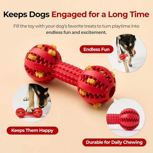 JAYU PET Toothbrush Toy Dog Chew Toy for Aggressive Chewers, Durable Dental Toy for Small & Medium Dogs, Teeth Cleaning