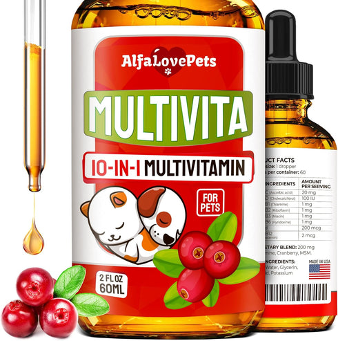 Dog and Cat Vitamins and Supplements ? Multivitamins for Dogs ? Hip & Joint Pet Vitamins ? Made in USA ? 2Oz