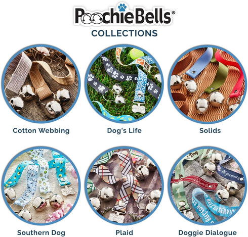 Original Handcrafted Potty Training Dog Doorbell, Trainer-Recommended for 20+ Years, One Size Fits All, Made in USA,